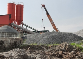 THI CÔNG LẮP TRẠM TRỘN TẠI MỎ CÀY BẾN TRE 