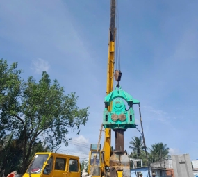 NGỌC NAM XE CẨU BẾN TRE -  THI CÔNG CỪ MÁNG BÚA RUNG  TẠI HUYỆN BÌNH ĐẠI , BT 
