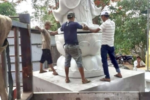Tượng Phật Quan Âm Chùa Vạn An - Cho Thuê Xe Cẩu Bến Tre