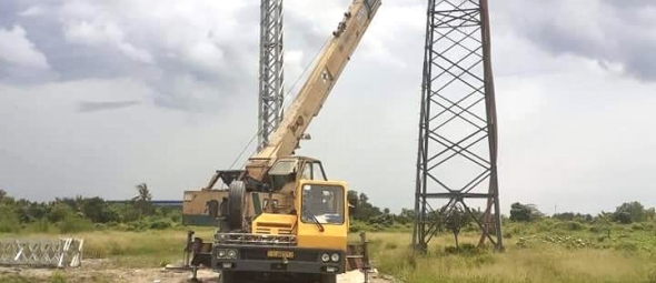 lắp trụ điện 2- Xe cẩu bến tre 